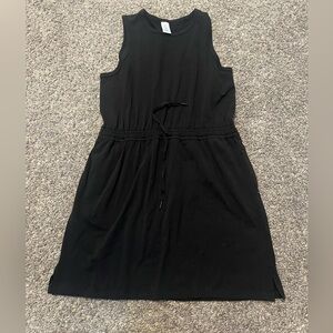 Black cotton tank top casual dress